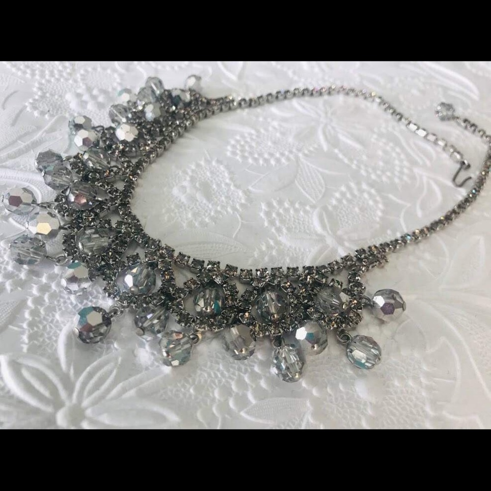 Juliana D & E STYLE Chacha necklace silver & smokey grey